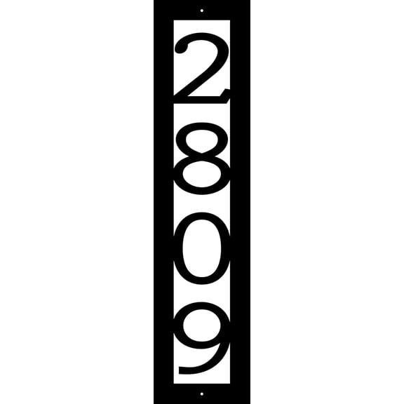 Custom Address Marker - Vertical House Number - Metal Address Sign - House Numbers for Outside - Address Signs for Houses