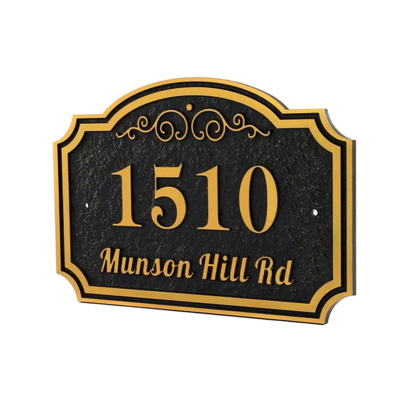 Custom Address Plaque Sign, Address Numbers Signs Plate for House Outside Yard,Apartment,Office,Mailbox,Street,Garage,911 Visibility Signage