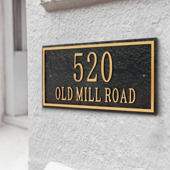 Custom Address Plaque Sign, Address Numbers Signs Plate for House Outside Yard,Apartment,Office,Mailbox,Street,Garage,911 Visibility Signage