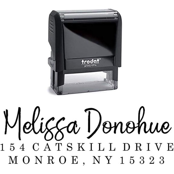 Custom Address Stamp - Self Inking - Return Address Stamp | Personalize with Your Custom Address | Multiple Ink Color Options to Choose from (Xtra Large)