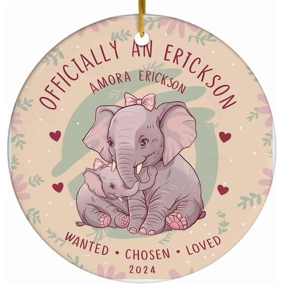Custom Adoption Gift Ornament, New Parent Gift Adoption Announcement, Blended Family, New Mom Adoptive Gift Child Adoption D17aL4 (Custom Adoption Gift 2)