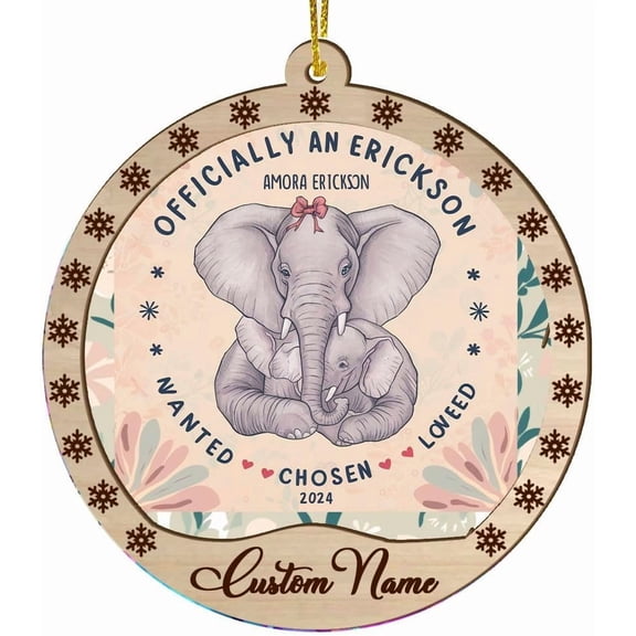 Custom Adoption Gift Suncatcher, New Parent Gift Adoption Announcement, Blended Family, New Mom Adoptive Gift Child Adoption lVIN0x (Custom Adoption Gift, Style 955)