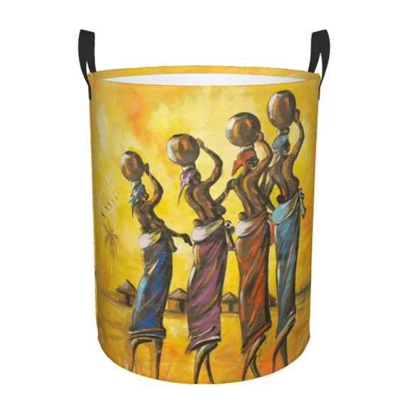 Custom African Dancer Laundry Hamper Large Storage Basket Africa Women Ethnic Style Boys Toy Organizer