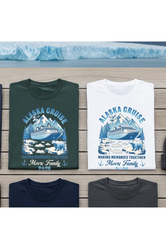 Custom Alaska Cruise 2026 Shirt Personalized Family Vacation Group Gift Tee