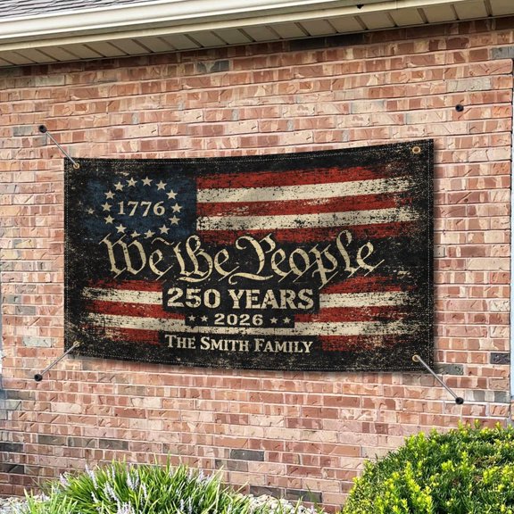 Custom America 250 Years Patriotic Independence Outdoor Flag 12x18 POLE NOT INCLUDED Garden Flag