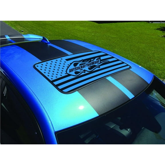 Custom American Flag Sunroof Vinyl Decal Fits Dodge Durango- Distressed or Regular Flag - with or Without Any Logo -