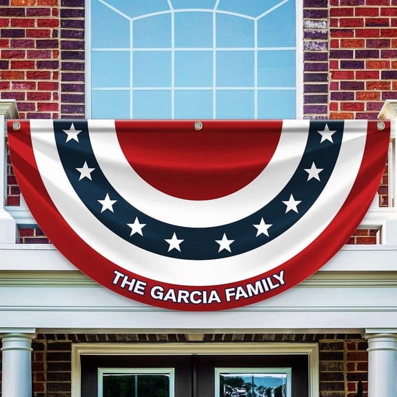 Custom American Pride Semicircle Bottom Flag for Outdoor Display
