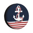 Custom Anchor l White Navy Spare Wheel Cover for Hummer 4x4 RV