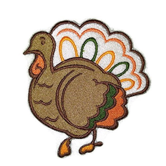 Custom And Unique Happy Thanksgiving[Turkey Gobble]Embroidered Iron on/Sew patch [4x"3.7"]