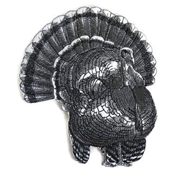 Custom And Unique Happy Thanksgiving[ Turkey Sketch]Embroidered Iron on/Sew patch [7.8x"7.16"]