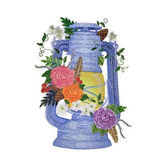 Custom And Unique Woodland Lantern Scene Embroidered Iron on/Sew patch [9.25" 6.9"]