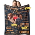 thumbnail image 2 of Anniversary Blanket Gifts For Him Her, Wedding Anniversary Blanket 2 of 10