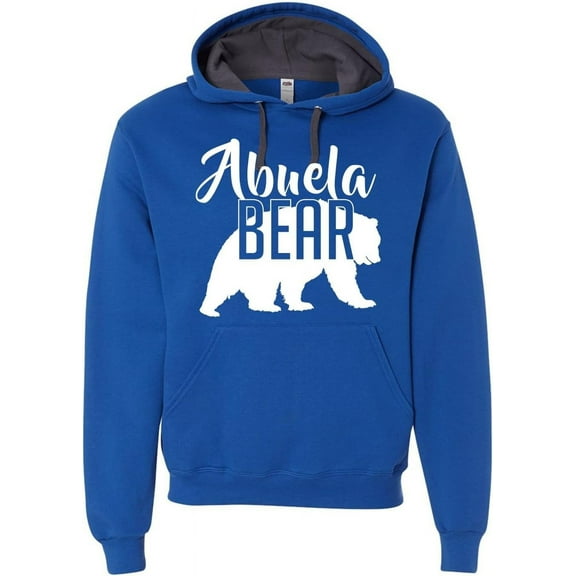Custom Apparel House Abuela Bear Hoodie Grandma Mom Granny Women Soft Mother's Day Hoodie Adult Unisex Women's Sweatshirt, Royal, Medium
