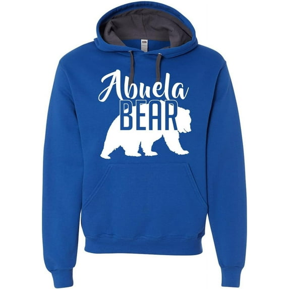 Custom Apparel House Abuela Bear Hoodie Grandma Mom Granny Women Soft Mother's Day Hoodie Adult Unisex Women's Sweatshirt, Royal, XXX-Large