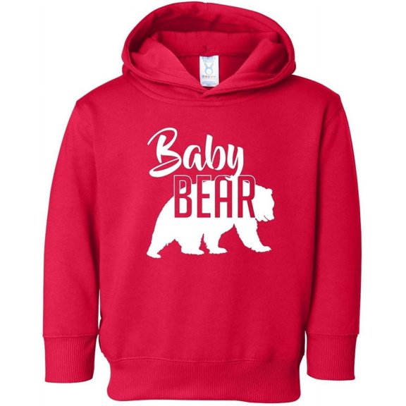 Custom Apparel House Baby Bear Hoodie for Toddlers Boy Girl Great Gift for Kids Soft Hoodie Red