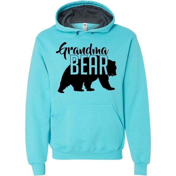 Custom Apparel House Grandma Bear Hoodie Mom Women Soft Hoodie Adult Unisex Men's Women's Scuba Blue