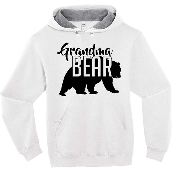 Custom Apparel House Grandma Bear Hoodie Mom Women Soft Hoodie Adult Unisex Men's Women's White
