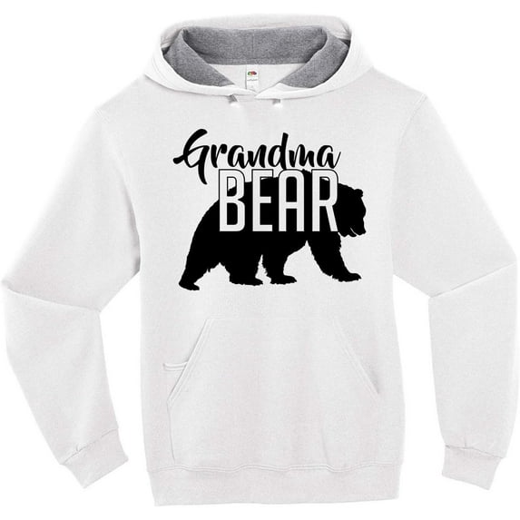 Custom Apparel House Grandma Bear Hoodie Mom Women Soft Hoodie Adult Unisex Men's Women's White