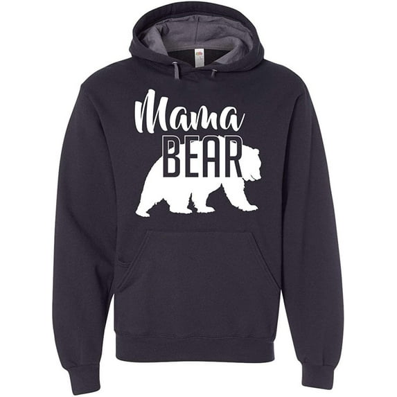Custom Apparel House Mama Bear Hoodie Mom Women Soft Hoodie Adult Unisex,Small, Black