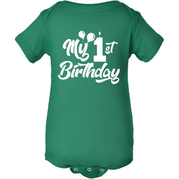 Custom Apparel House My First Birthday Baby Onesie - Baby Boys My 1st Birthday Bodysuits Shirts and Outfits