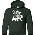thumbnail image 1 of Custom Apparel House Sister Bear Hoodie Youth Childrens Girls Soft Hoodie Unisex Sweatshirt, Forest, S, 1 of 4