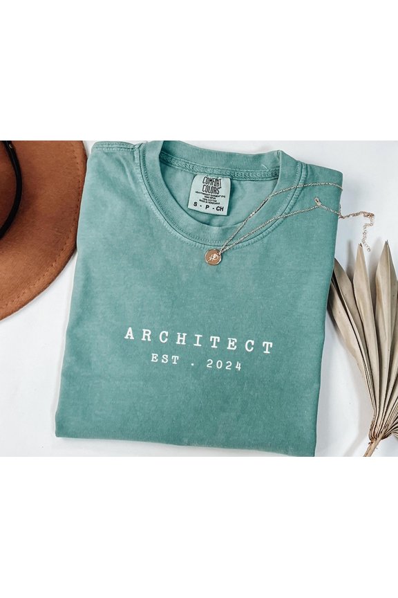Custom Architect Unisex Shirt with EST Year Architect Graduation Gift Idea for Men and Wom