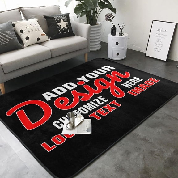 Custom Area Rug Personalized Logo Text Picture Customized Flannel Non-Slip Door Mats Carpet Front Entrance Rug for Bedroom Living Room Study Home Garden OfficeDesigned by youself-30*20"