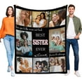 thumbnail image 1 of Custom Aunt Blanket, Gift for Aunt Mothers Day Customized Blankets with Photos, Birthday Gifts for Aunt, Best Aunt Ever Personalized Flannel Blanket with Photos Blankets, 1 of 5