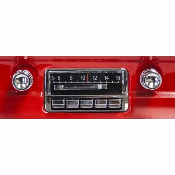Custom Autosound Radio Slidebar With Bluetooth Kit Mustang 1965-1966