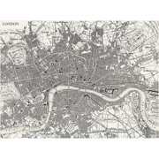 Custom B and W Map of London Poster Print - Studio Vision (36 x 24)