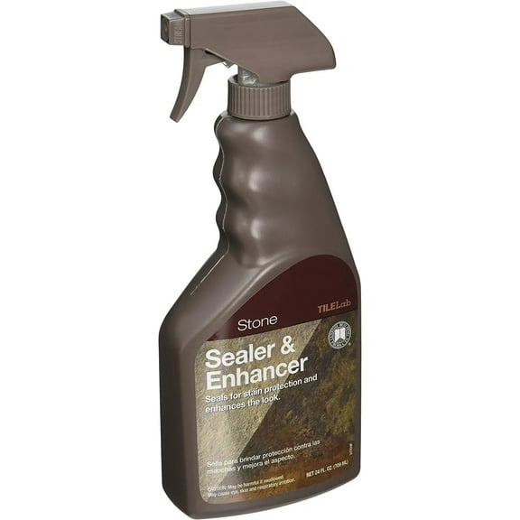 Custom BLDG Products TLSES24Z Tile lab StoneSealerandEnhancer, 24 Oz, Spray Bottle, Milky, Characteristic, Liquid, Clear