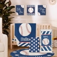 thumbnail image 1 of Custom Baby Bedding Set for Boys-Blue Baseball Pattern,Personalized Name 5 Pcs Nursery Bedding-Soft Chic Blanket,Sheet,Changing Pad Cover, Room Rug and Wall Art Set for Newborns Gifts, 1 of 8