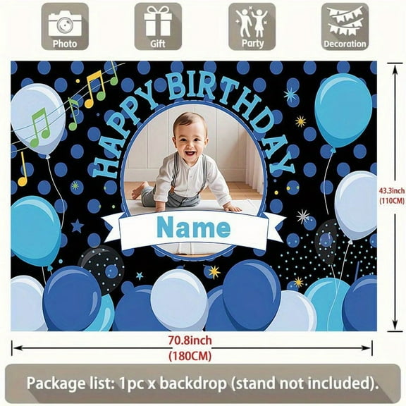 Custom Baby Boy Party Decorations Banner Baby Boy Sign Backdrop Photo Booth Props Background Party Favors