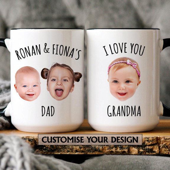 Custom Baby Face Mug Personalized Face Coffee Mug Personalized Face Gift for Grandparents