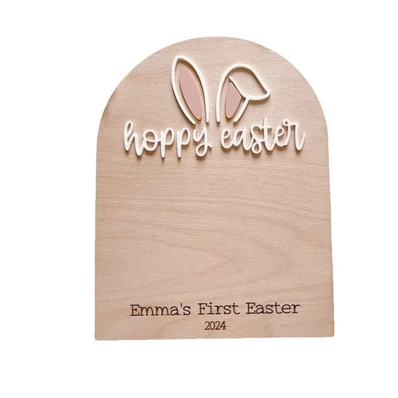 Custom Baby Name First Easter Sign Some Bunny You DIY Footprint Keepsake Craft Activity