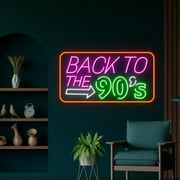 Custom Back To The 90s Neon Led Sign, Retro Neon Sign, Home Decor