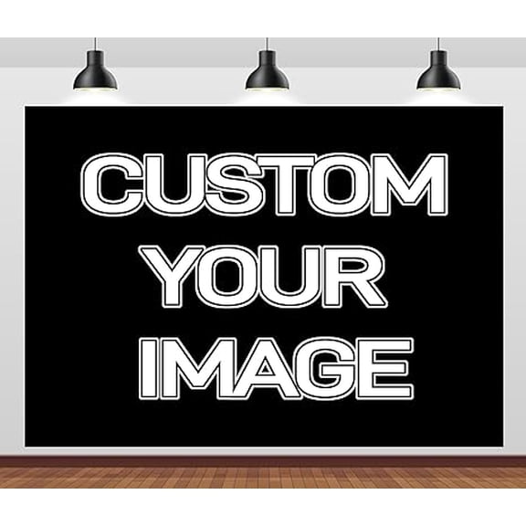 Custom Backdrop with Picture Logo Text Personalized Photo Banner Birthday Wedding Party Decoration