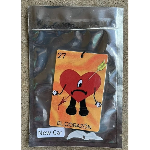 Custom Bad Bunny Hanging Car & Home Air Freshener - New Car