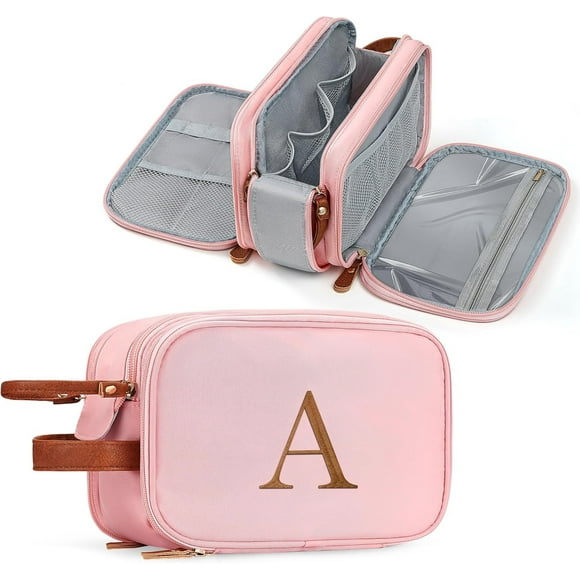 Custom Bag with Photo,Toiletry Bag for Women Men - Initial Travel Toiletry Bag Organizer Water Resistant Personalized Gifts