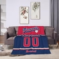 thumbnail image 1 of Custom Baseball City Plush Throw Blanket Personalized Any Name and Number for Men Women Youth Gift, 1 of 6