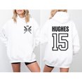 thumbnail image 1 of Custom Baseball Hoodie with Name & Number, Personalized Team Pullover, Unisex Baseball Mom Hoody, Sports Player Gift White, 1 of 2