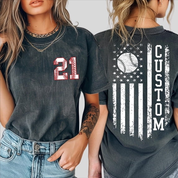 Custom Baseball Mom Shirt Personalized Name and Number TeePIC1077 ...