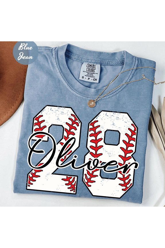 Custom Baseball Number Shirt Baseball Name Tee Personalized Baseball Player Shirt Baseball