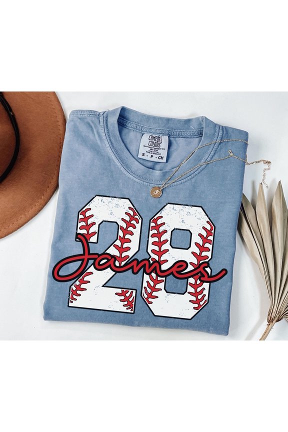 Custom Baseball Number Shirt Baseball Tee Personalized Baseball Player Shirt Baseball Fan