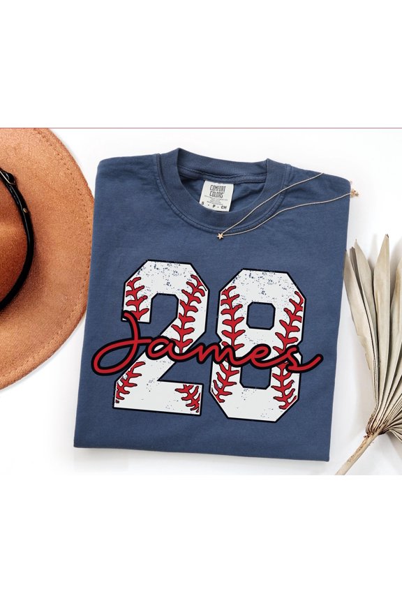 Custom Baseball Number Shirt Baseball Tee Personalized Baseball Player Shirt Baseball Fan