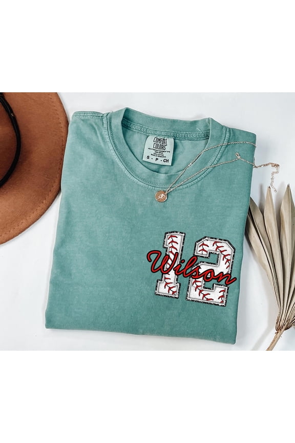 Custom Baseball Number Shirt Personalized Sports Fan Tee
