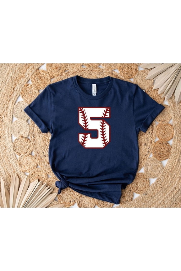 Custom Baseball Number T-Shirt, Personalized Birthday Baseball Shirt for Kids, Baseball Boy Team Tee