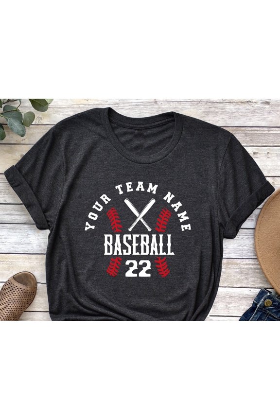 Custom Baseball Team Shirt Personalized Baseball Fan Gift