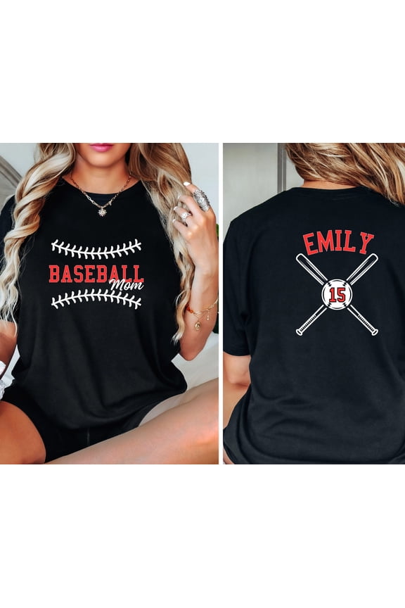 Custom Baseball Team Shirt Personalized Name amp Number Tee