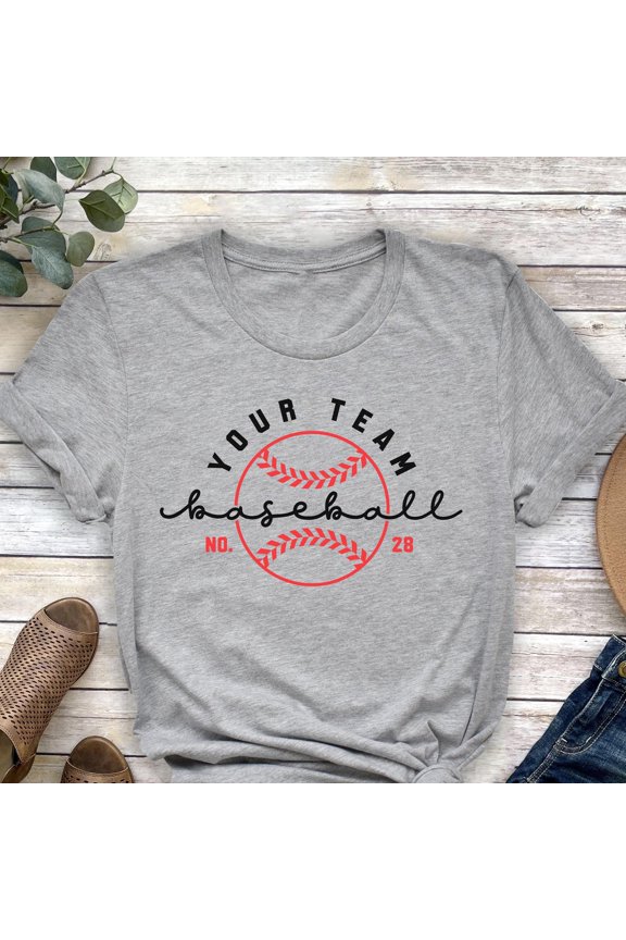 Custom Baseball Team TShirt Personalized Baseball Lover Gift